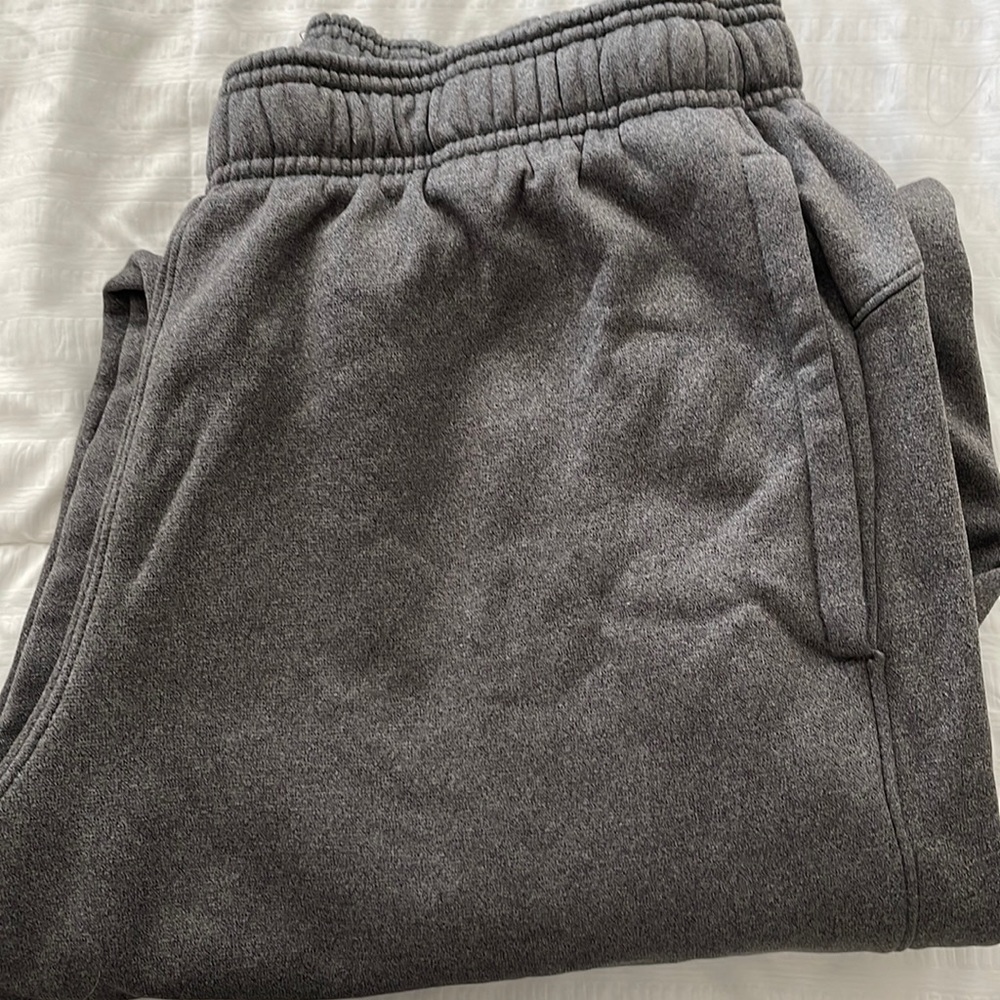 Mens Heather Gray Under Armour Sweatpants